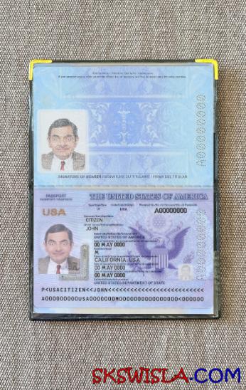 USA paszport 2020-2023 fotowygląd, skan i fotorealistyczny snapshot, 2 w 1